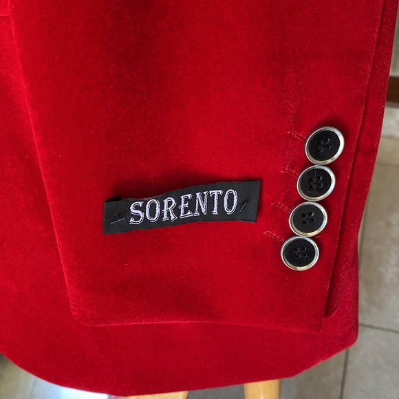 BRAND NEW shawl lapel red Velvet Sorento Jacket - Picture 3 of 7
